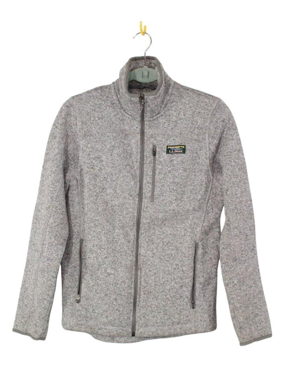 LL Bean Men's Sweater Fleece Full Zip Jacket Gray Everyday Casual Outdoor Size S